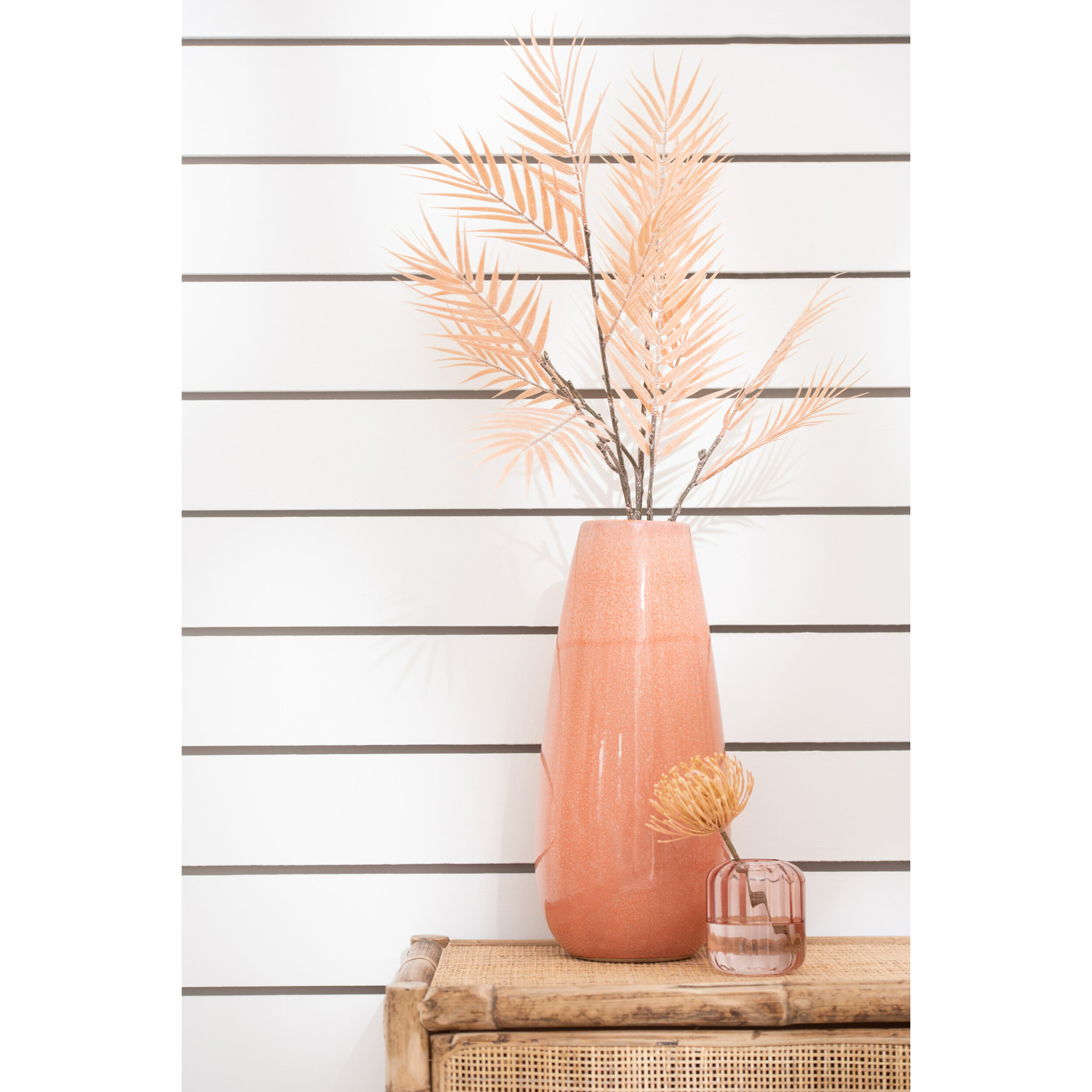 J-Line vase Uni Rond - céramique - orange - large - 48 cm de hauteur