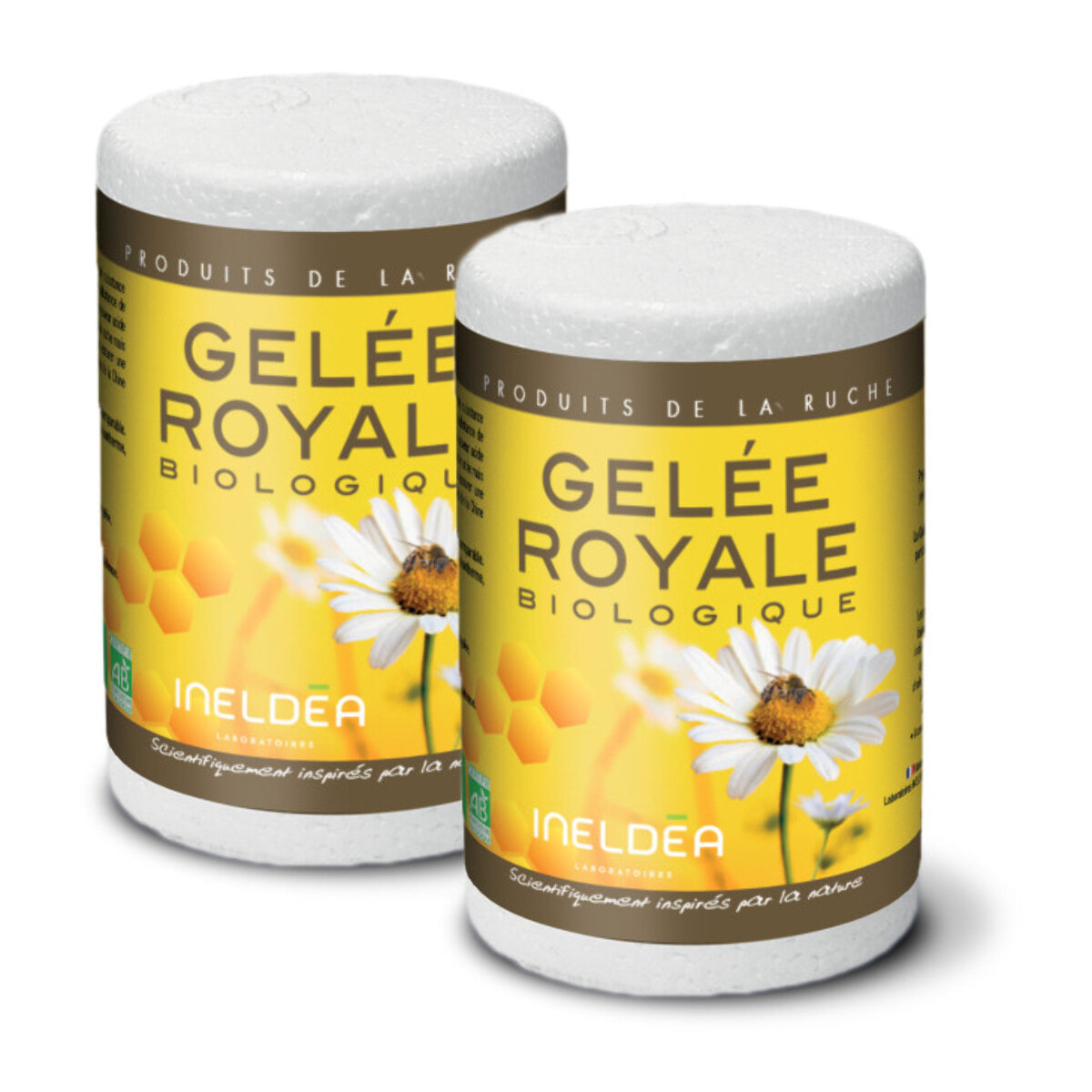 NUTRI EXPERT - Gelée Royale Bio Ecocert - 100% pure - Conditionnée en boîte isotherme sous atmosphère stérile - Renforce l'immunité - Réduit la fatigue - Lot de 2 produits