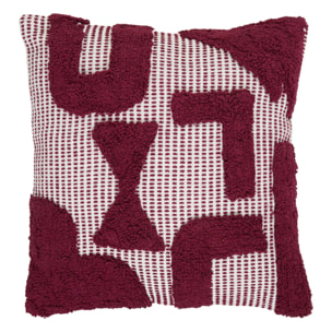Coussin "Poppy" coton tufté violet 50x50cm