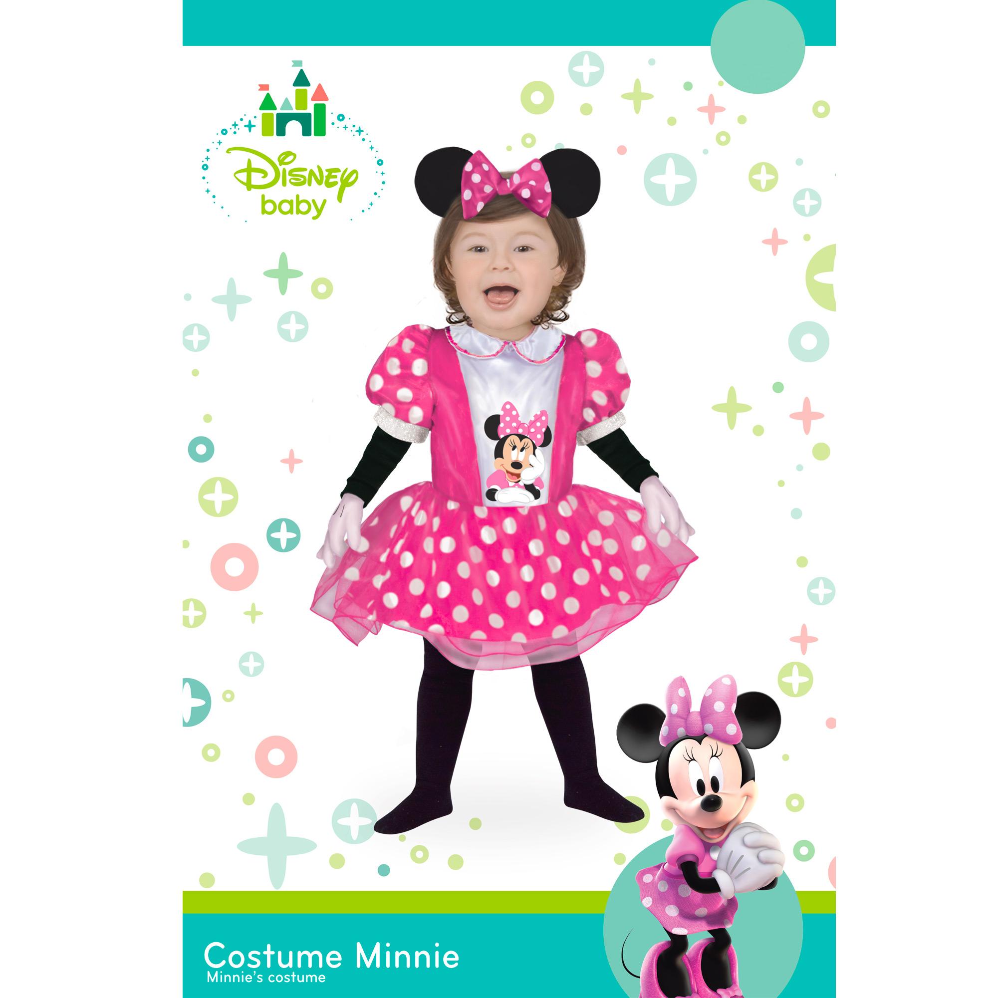 Costume Disney Baby Minnie Topolina Classic Rosa Con Accessori