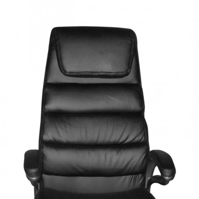 Fauteuil de bureau en simili noir à roulettes - BOSS