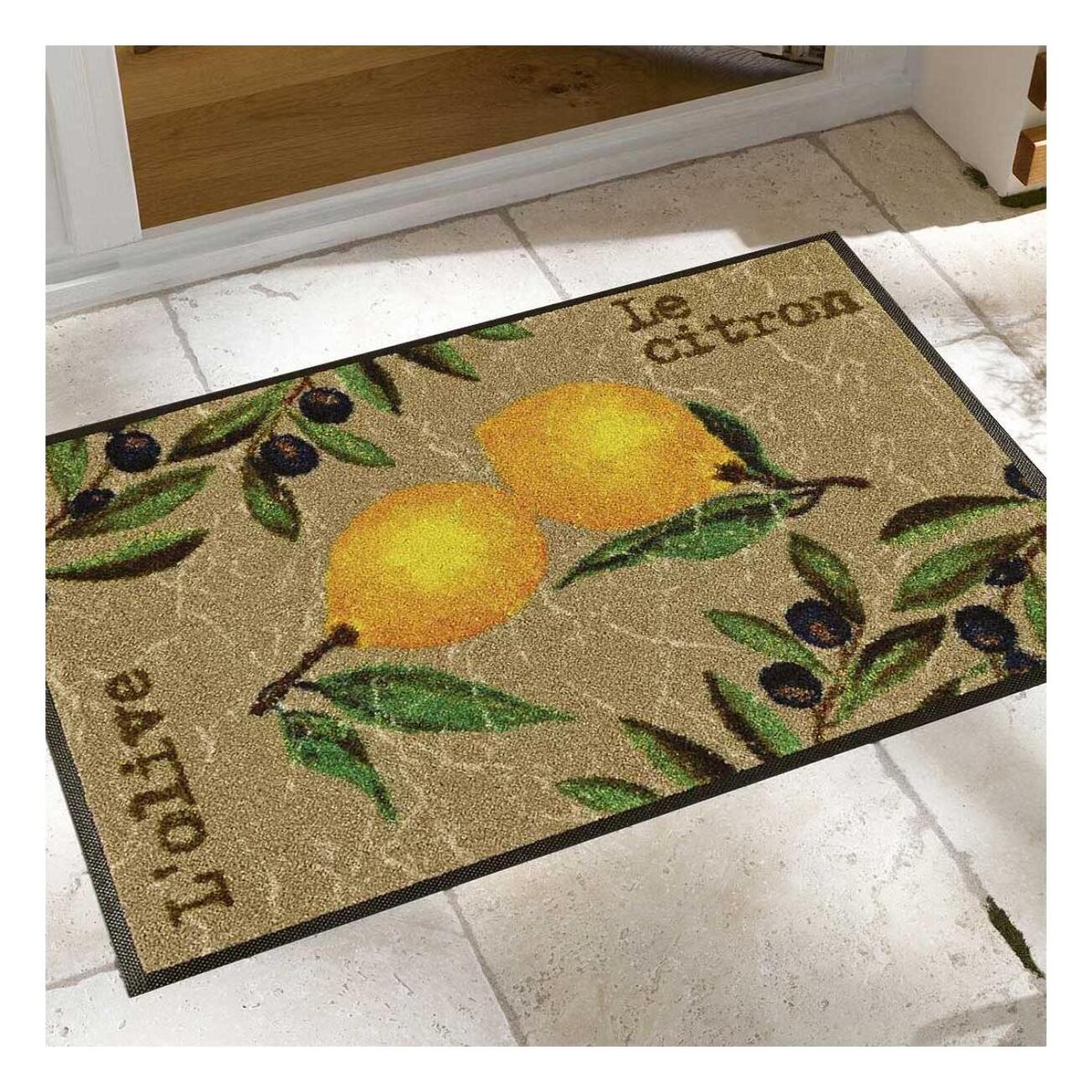 Paillasson tissé motif floral DIMO