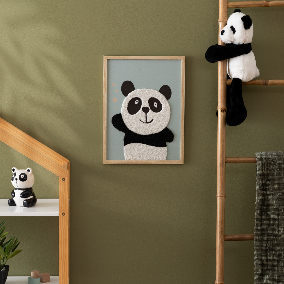 Toile imprimée encadrée panda "Andy" 30x40cm