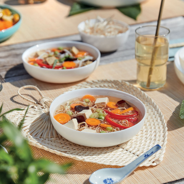 Set di 6 piatti fondi bianchi 17cm Friend's Time - Luminarc