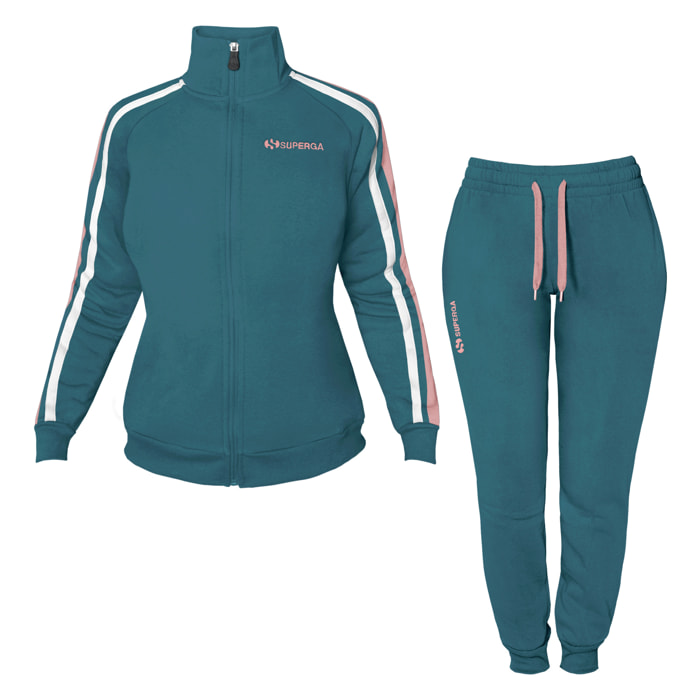 Tuta Donna SUPERGA Cotone Felpato Full Zip