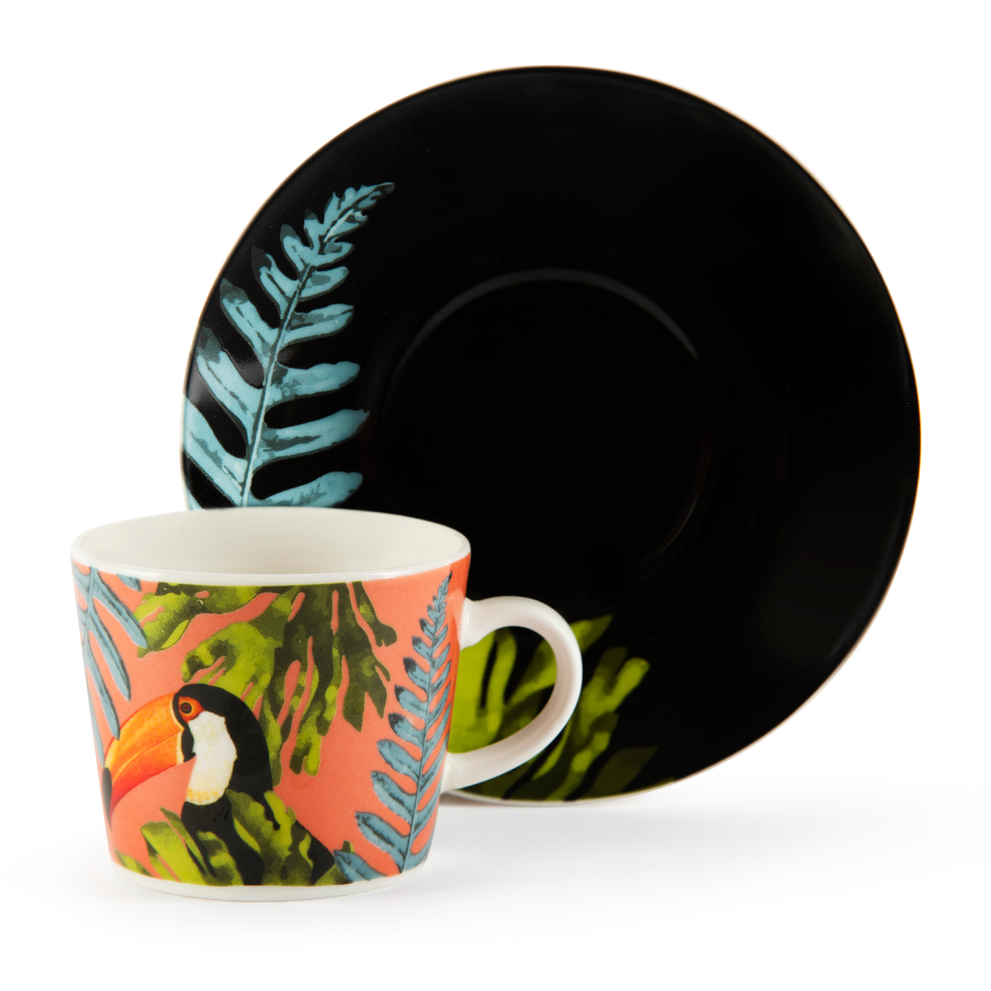Set 6 Tazze Caffè con Piattino Excelsa – Madagascar, New Bone China Multicolore