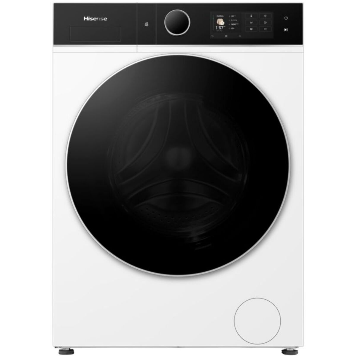 Lave linge séchant hublot HISENSE WD5I1245BWRH - 12/8 kg - 1400 tr/min - Classe A - Moteur Inverter - Dosage automatique - Connecté