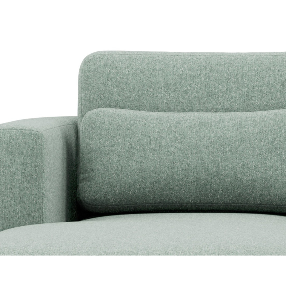 Mahina - canapé d'angle gauche 4 places convertible avec coffre en tissu texturé - Bleu