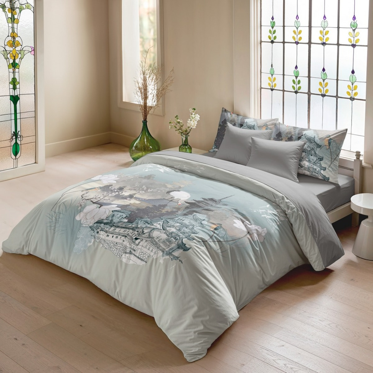 Funda nórdica yasu gris