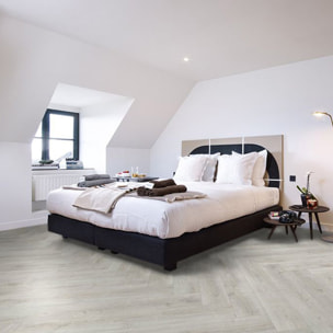 Lot de 5 paquets 13,55 m2 LIVE CL30 sol vinyle, facile à installer, 132,6 x 20,4 x 0,38 cm, chêne serene perle (60001895-GVP5)