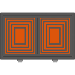 Plancha électrique RIVIERA ET BAR QPL530 réversible à poser, 45.5x28.5 cm