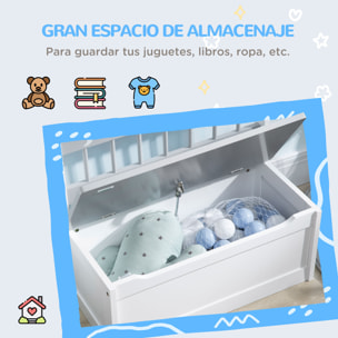 2 en 1 Baúl de Juguetes para Niños de +18 Meses con Tapa de Cierre 60x30x50 cm