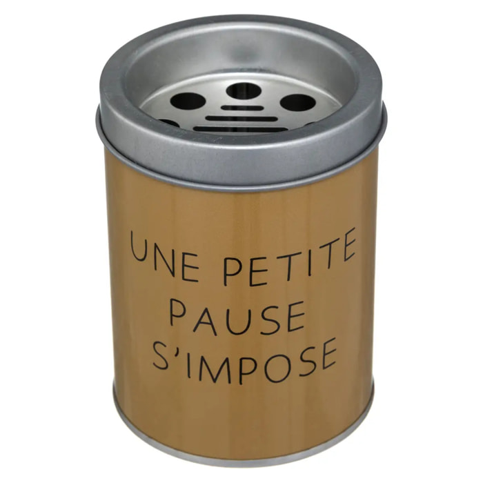 Cendrier "Messages" - métal - D7 - 5 cm