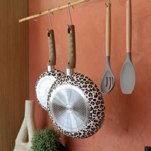 Poêle en aluminium 28cm motif léopard - tous feux LEOPARD