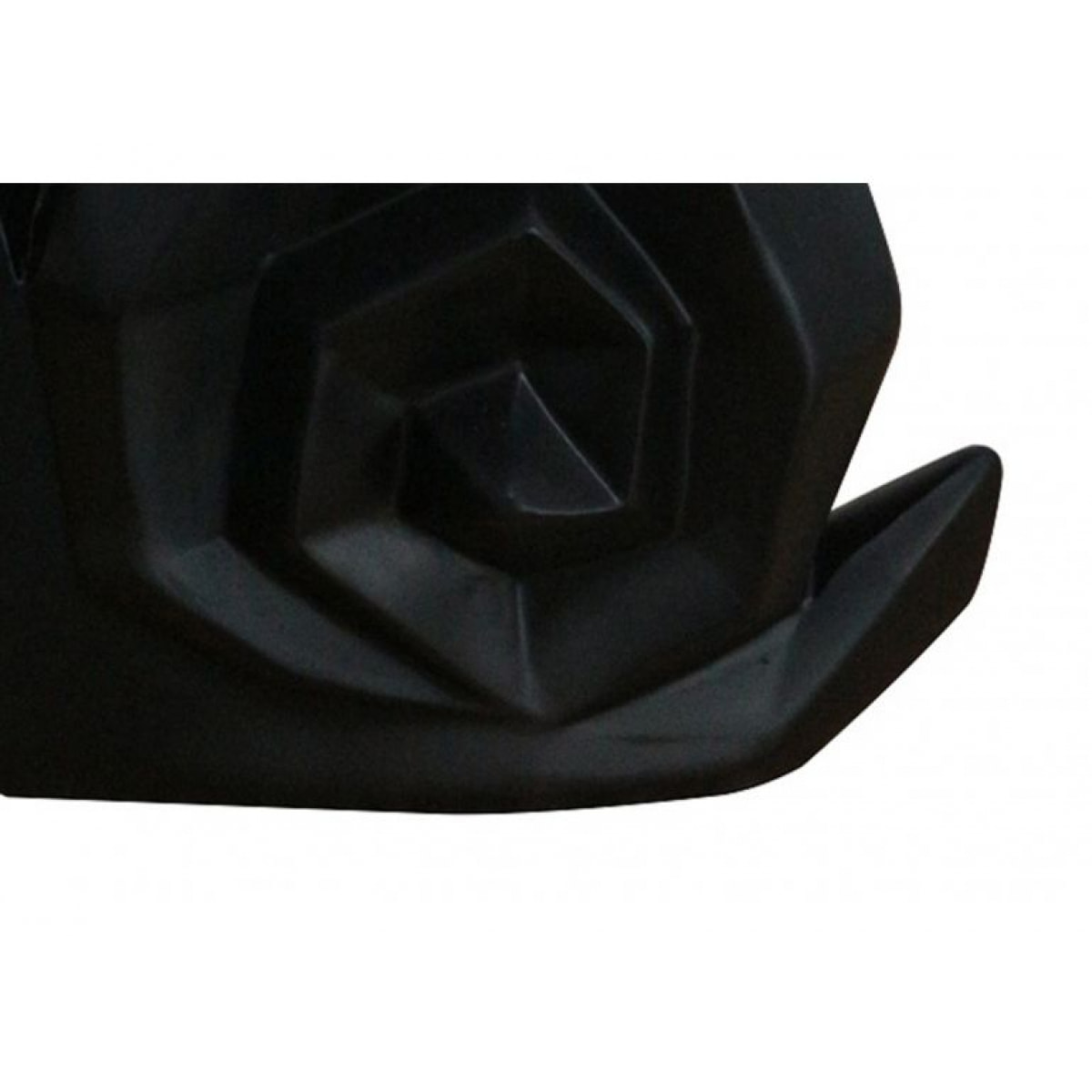 Statuette escargot noir mat en résine H16cm - LEO