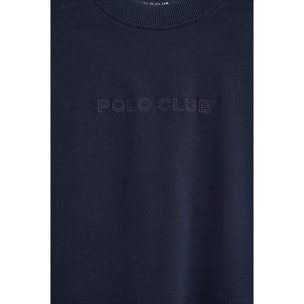 Camiseta azul marino de corte holgado con bordado Polo Club