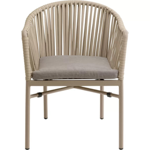 Chaise de jardin avec accoudoirs Santanyi beige Kare Design