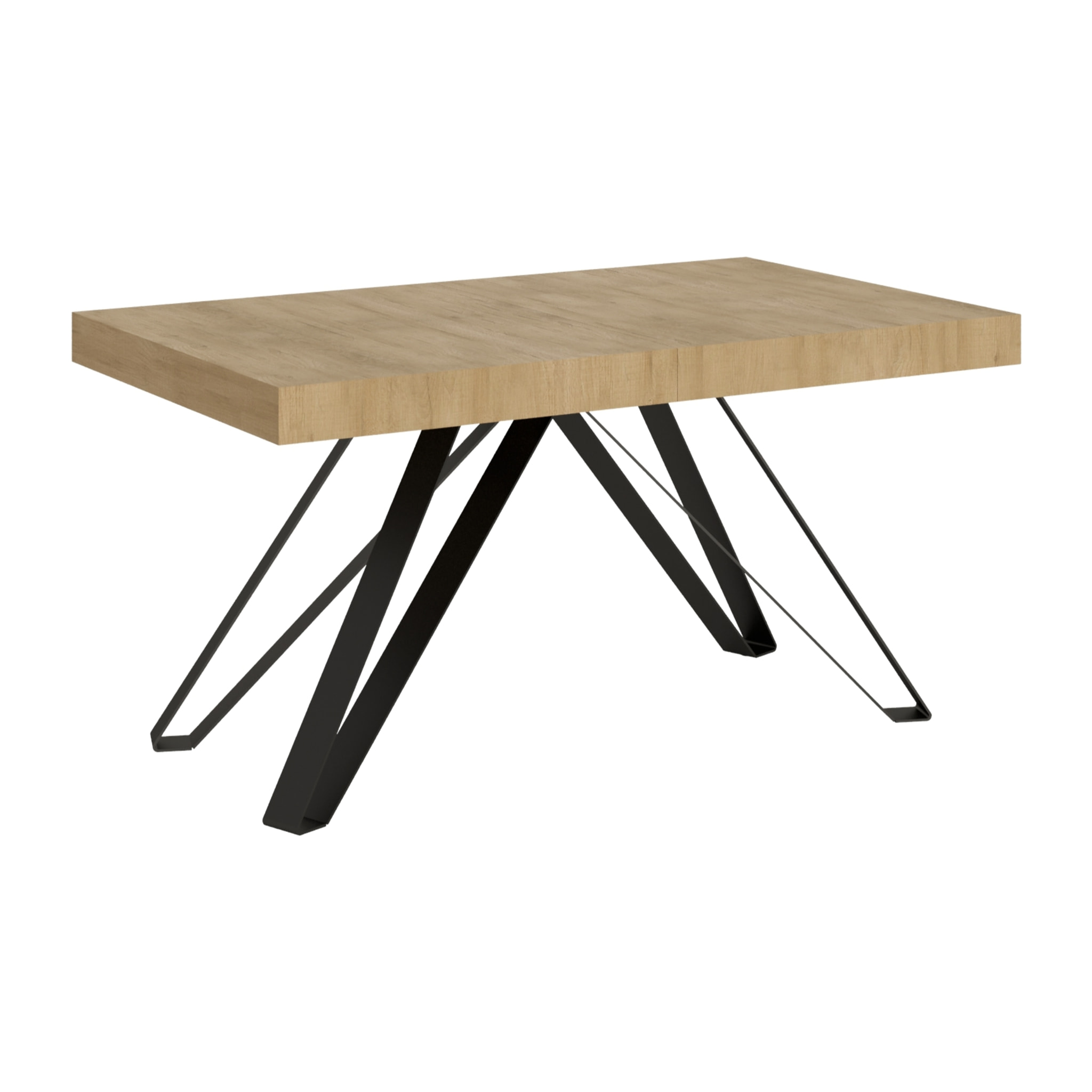 Tavolo allungabile 90x160/420 cm Terium quercia natura gambe antracite