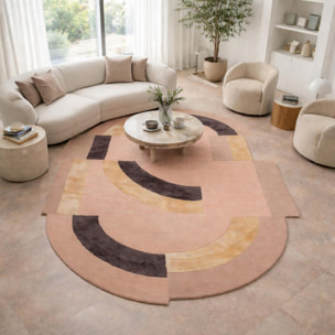 Tapis tufté main en laine et viscose - OVOL - doux épais et soyeux