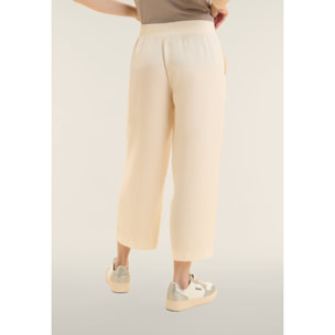 Pantaloni Sportivi Cropped con gamba Wide Leg e strass