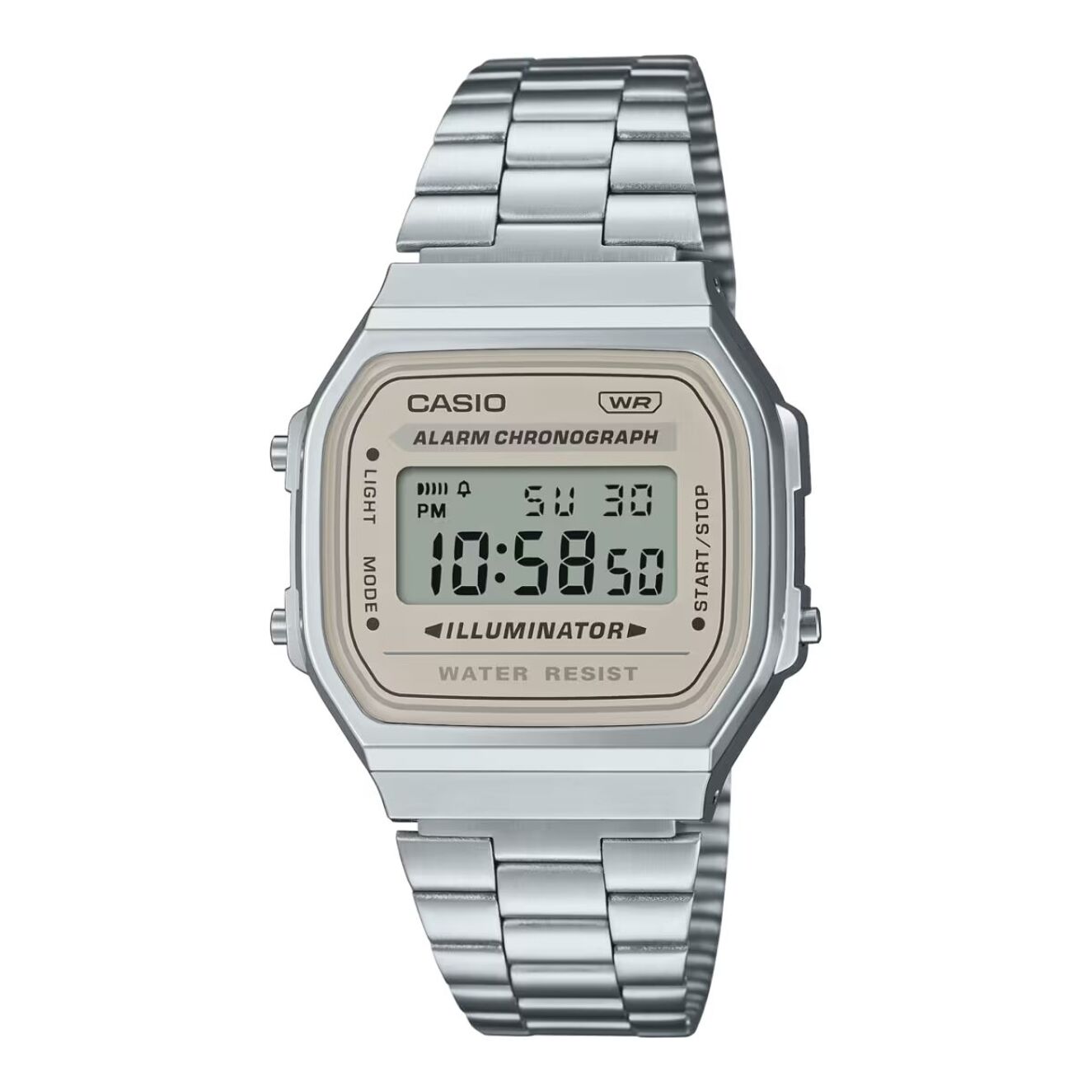 Reloj Casio A168WA-8A Unisex Digital Cuarzo con Correa de Acero inoxidable