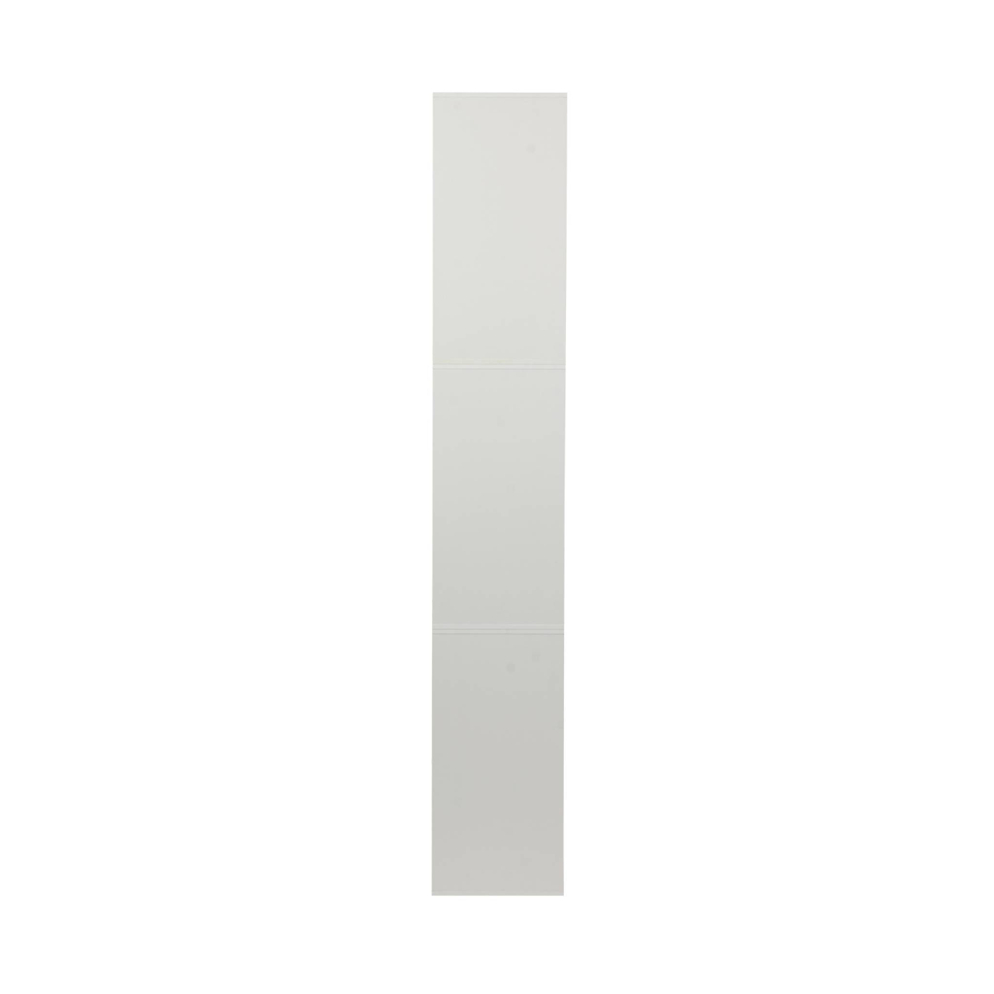 Etagère. bibliothèque modulable décor bois blanc 3 éléments - 2 portes 8 niches L 70 x P 35 x H 210cm - Kompo