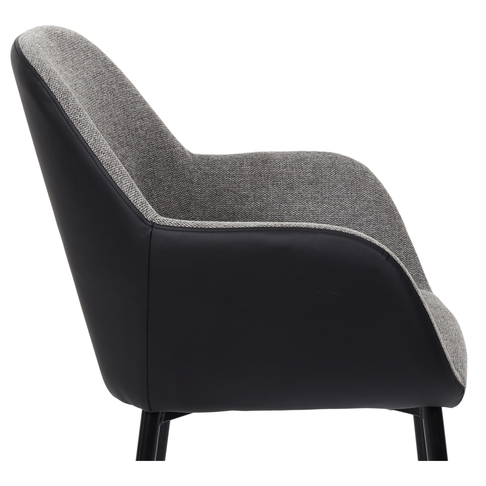 Fauteuil Memphis Gris Et Noir - Lot De 2