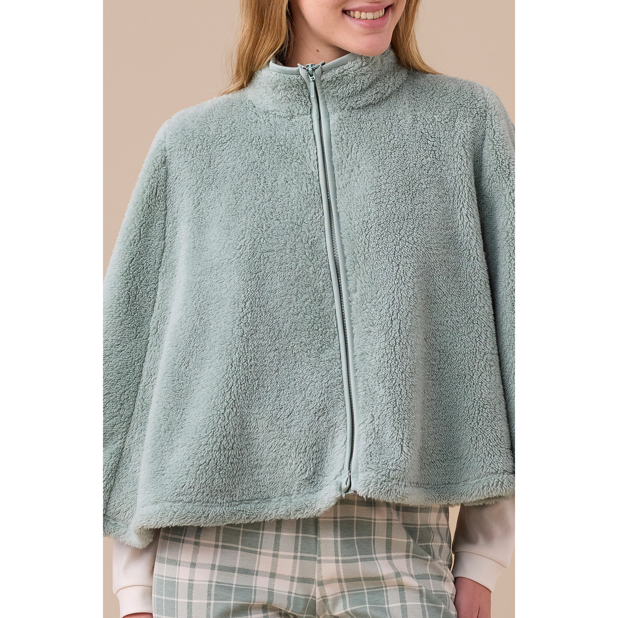 Poncho donna eco pelliccia articolo lurex Noidinotte