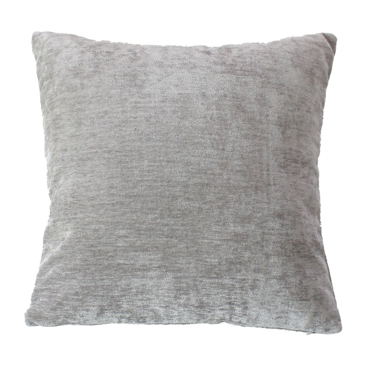 Coussin déhoussable en velours - Gris clair