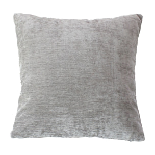 Coussin déhoussable en velours - Gris clair