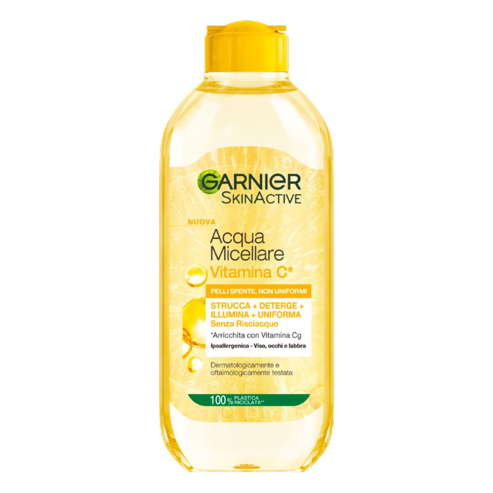 2x Acqua Micellare Vitamina C Ipoallergenica SkinActive Struccante Detergente Illuminante Uniformante Senza Risciacquo - 2 Flaconi da 400ml