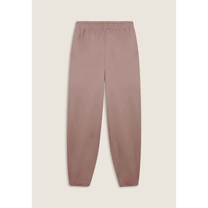 Pantaloni in felpa con stampa Flow e fondo raccolto