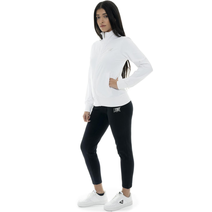 Chándal de algodón con cuello y cremallera para mujer Leone Summer Bright