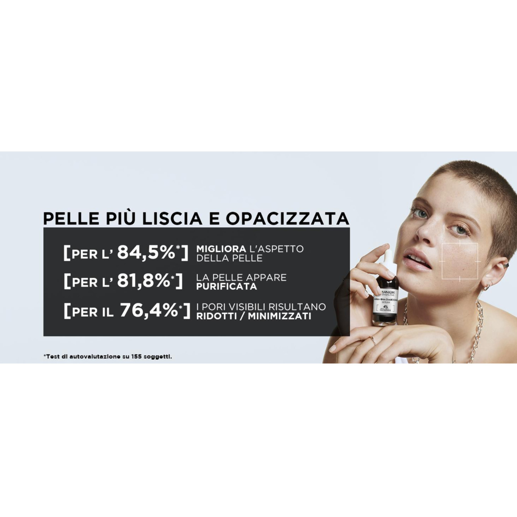 Siero Viso Anti-Imperfezioni Purificante PureActive AHA + BHA con Carbone Niacinamide e Acido Salicilico - Flacone da 30ml