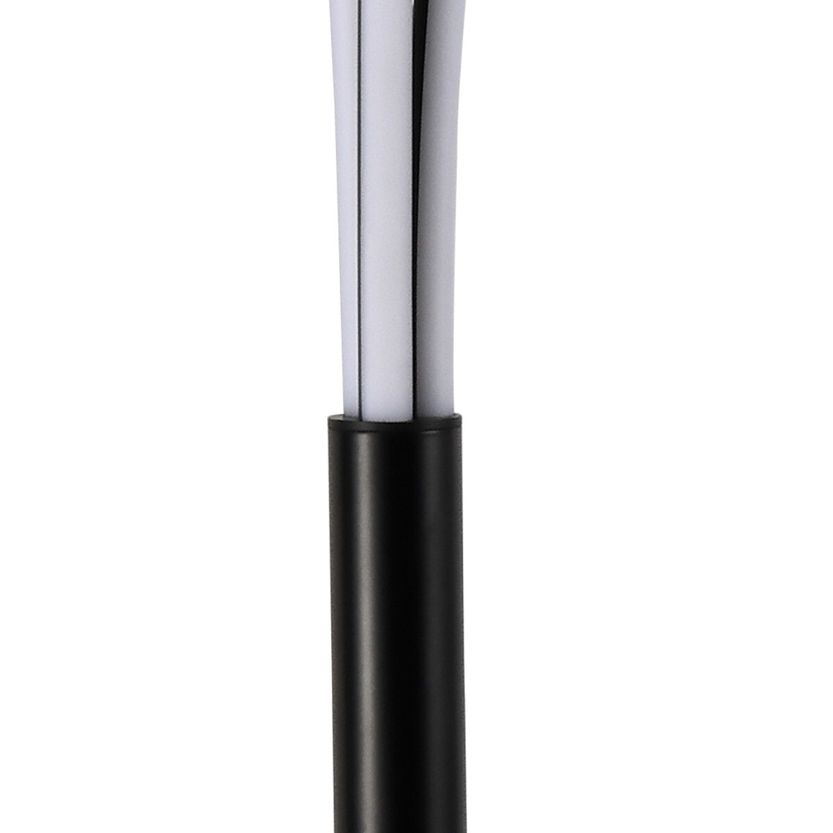 Lampadaire LED Tomasucci SCRATCH, métal noir mat et acrylique blanc, 150 cm, 30W, lumière blanc chaud