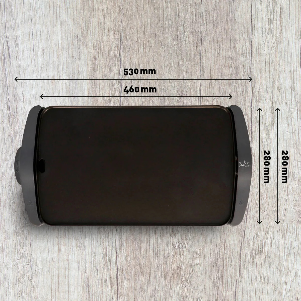 Plancha de cocina eléctrica JATA GR555A de 46 x 28 cm. Antiadherente. Resistencia patentada. Fabricada en España