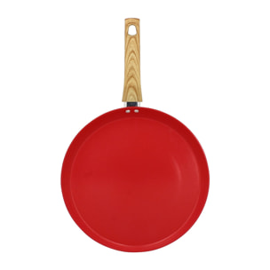 Galetière en revêtement céramique 32cm rouge - tous feux COLORAMA