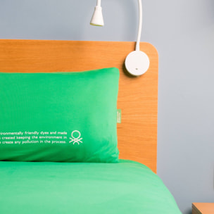 Set 2pc cama (funda nórdica 135x200cm + funda de almohada 80x80cm) 140gsm 100% algodón verde united in green be