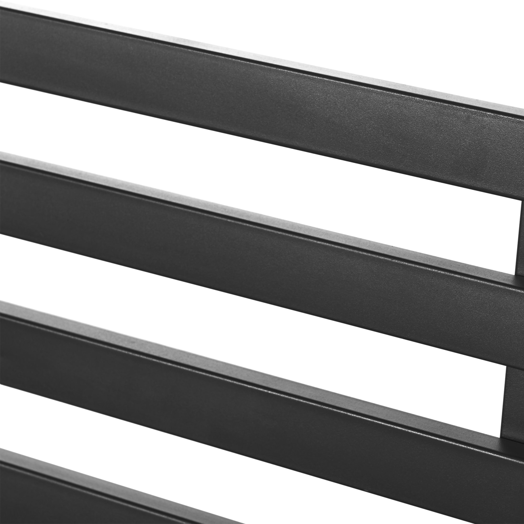 Banco de Jardín de Metal Banco de Exterior de 2 Plazas con Reposabrazos Carga 240 kg para Patio Terraza 127x58x82 cm Negro