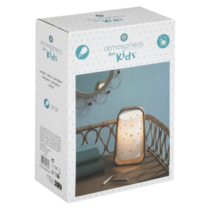 Lampe à poser étoiles H.28cm bambou
