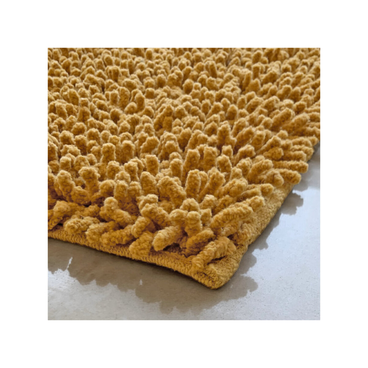 Tapis de salle de bain rectangulaire 40 x 60 cm en coton chenille - SHAGGY