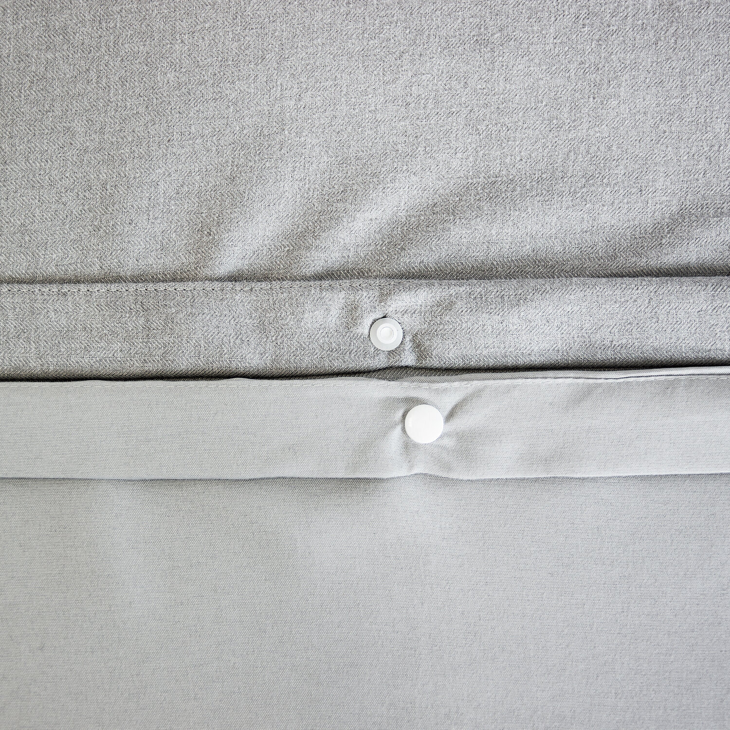 Parure housse de couette 3pcs en microfibre effet flanelle - cendre