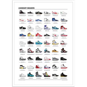 Affiche 50 x 70 cm - Legendary Sneakers - Olivier Bourdereau