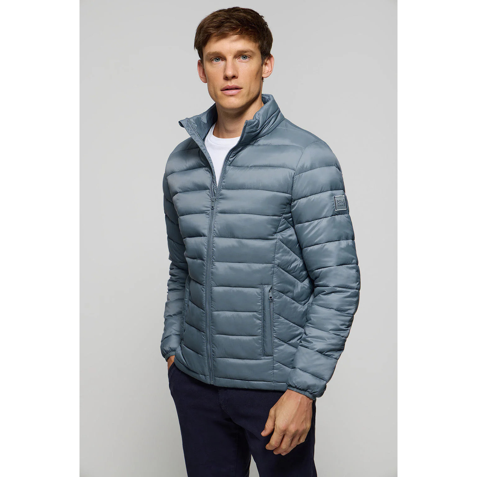 Chaqueta Cabo ultralight azul denim con logotipo