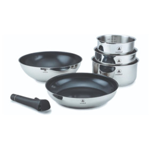 Set 6 pièces amovible 'réactif' inox Laguiole LA-9120815