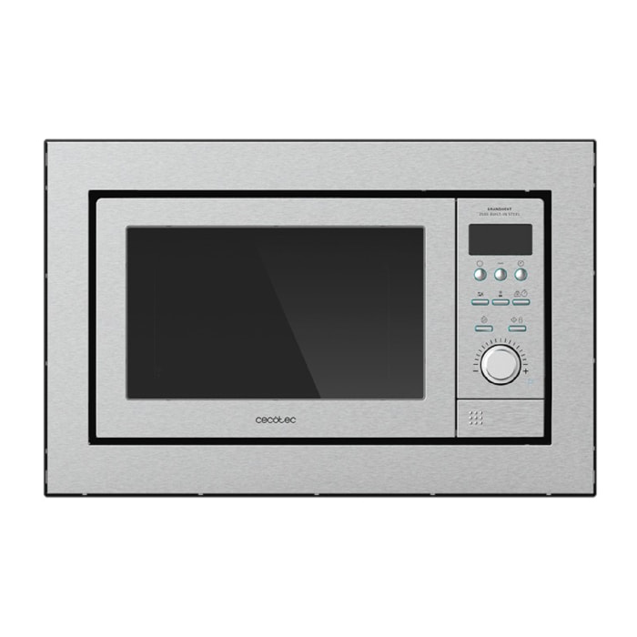 Microondas encastrable Digital GrandHeat 2500 Built-In Steel. 900W, Integrable,