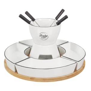 Fondue Coffret Support Bambou Coupellex4 Et P4