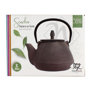 Théière en fonte grise 1L TRESOR D'ASIE