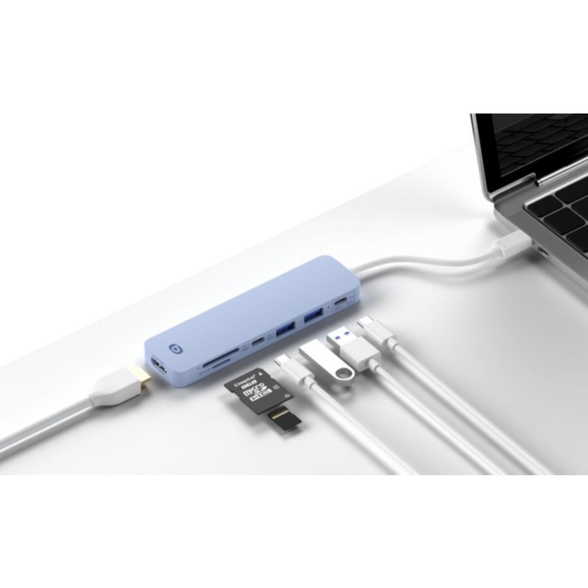 Hub USB C ESSENTIELB 4 en 1 USB C Violet - Vr