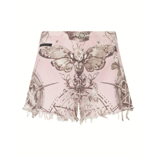 PHILIPP PLEIN Madeira Fit Shorts Butterfly Tattoo